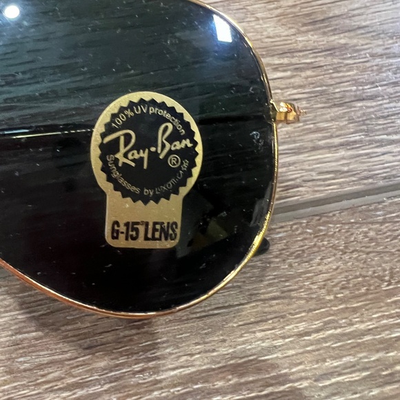 Ray-Ban Unisex Classic Aviator Sunglassess, Arista Gold with G-15 Green Lenses - Picture 3 of 9